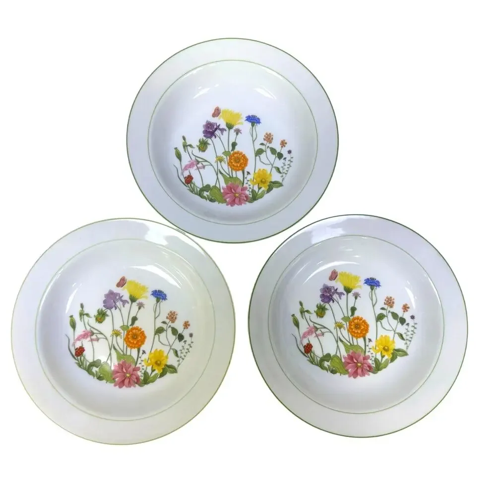 Denby-Langley Retired 1976-1981 'Wonderland' Soup/Cereal Bowls-Portugal-Set of 3